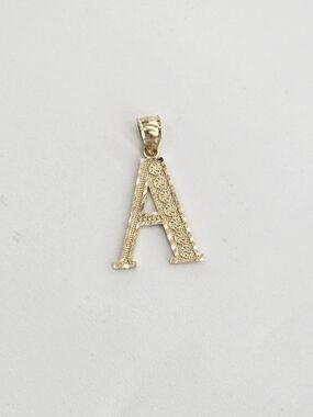 14k Real Gold Letter A Pendant